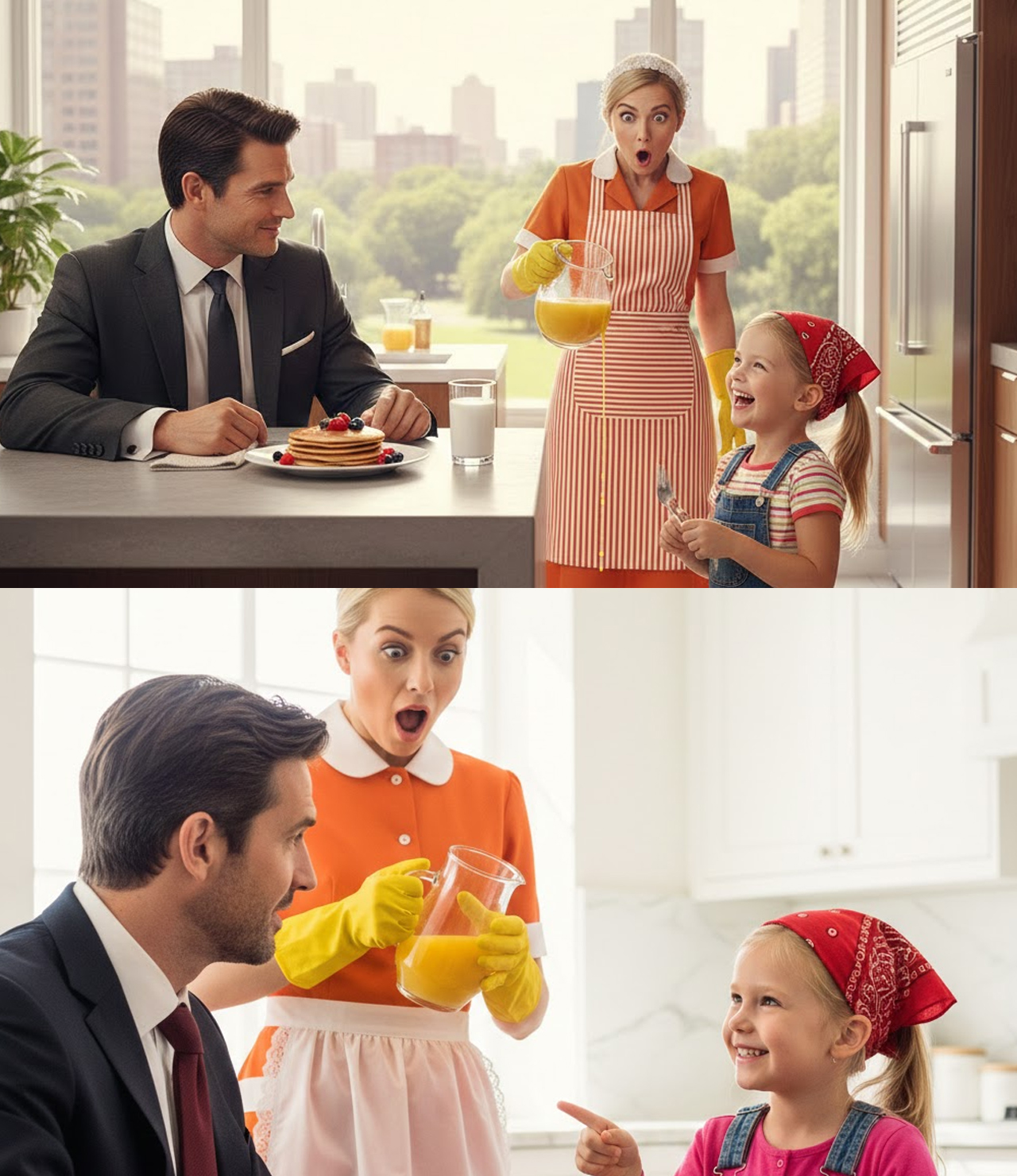 ¿Puedo tomar café contigo? La hija de la sirvienta le preguntó al millonario—¡Su respuesta fue realmente sorprendente! La gente solía bajar la voz cuando él entraba en una habitación.
