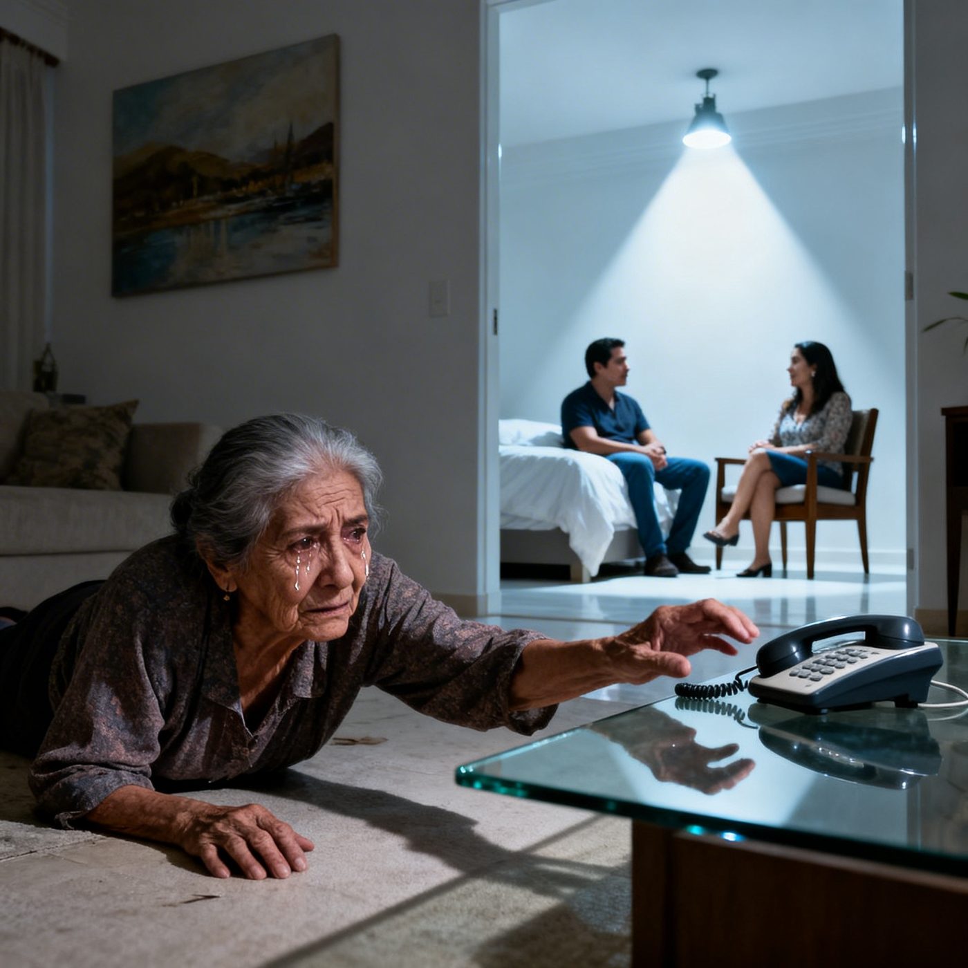 Tengo 79 años. A las 3 de la madrugada me desvanecí en medio de la sala. Desde la recámara de mi hijo escuché a él y a su esposa riéndose: “No la ayudes a levantarse, déjala, ya está acostumbrada a caerse”.