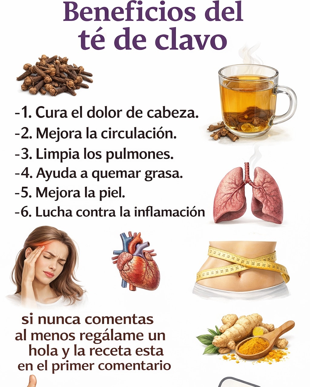 beneficios del te de clavo