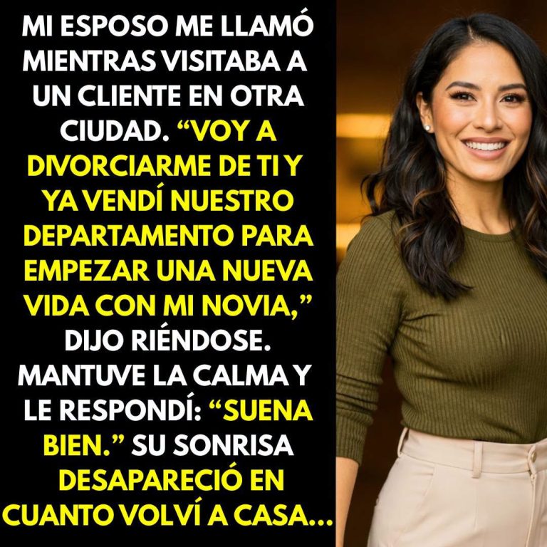 Mi esposo me llamó para decir que quería divorciarse y había vendido el departamento, pero ocurrió algo inesperado.