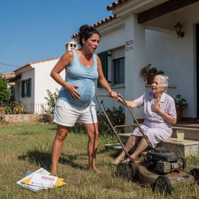Corté el césped para la viuda de 82 años que vive al lado — a la mañana siguiente, un sheriff llamó a mi puerta con una solicitud que hizo que mi sangre se helara.
