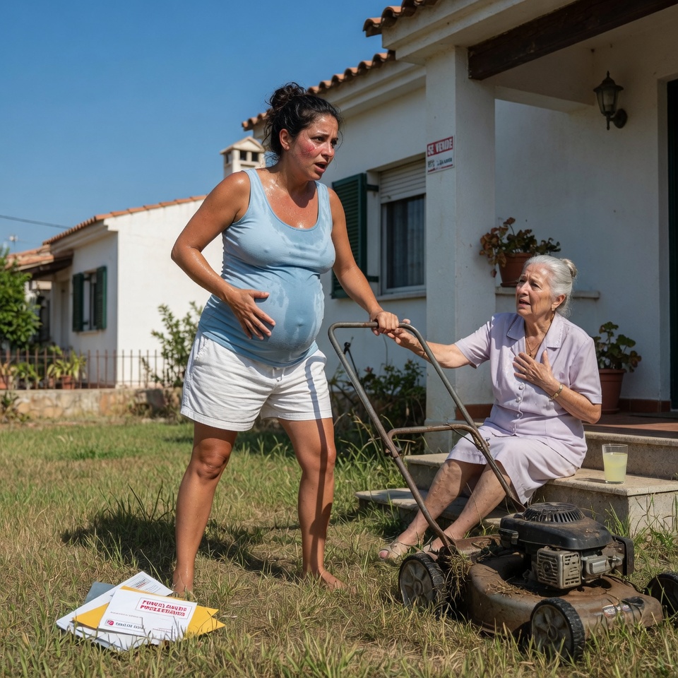 Corté el césped para la viuda de 82 años que vive al lado — a la mañana siguiente, un sheriff llamó a mi puerta con una solicitud que hizo que mi sangre se helara.