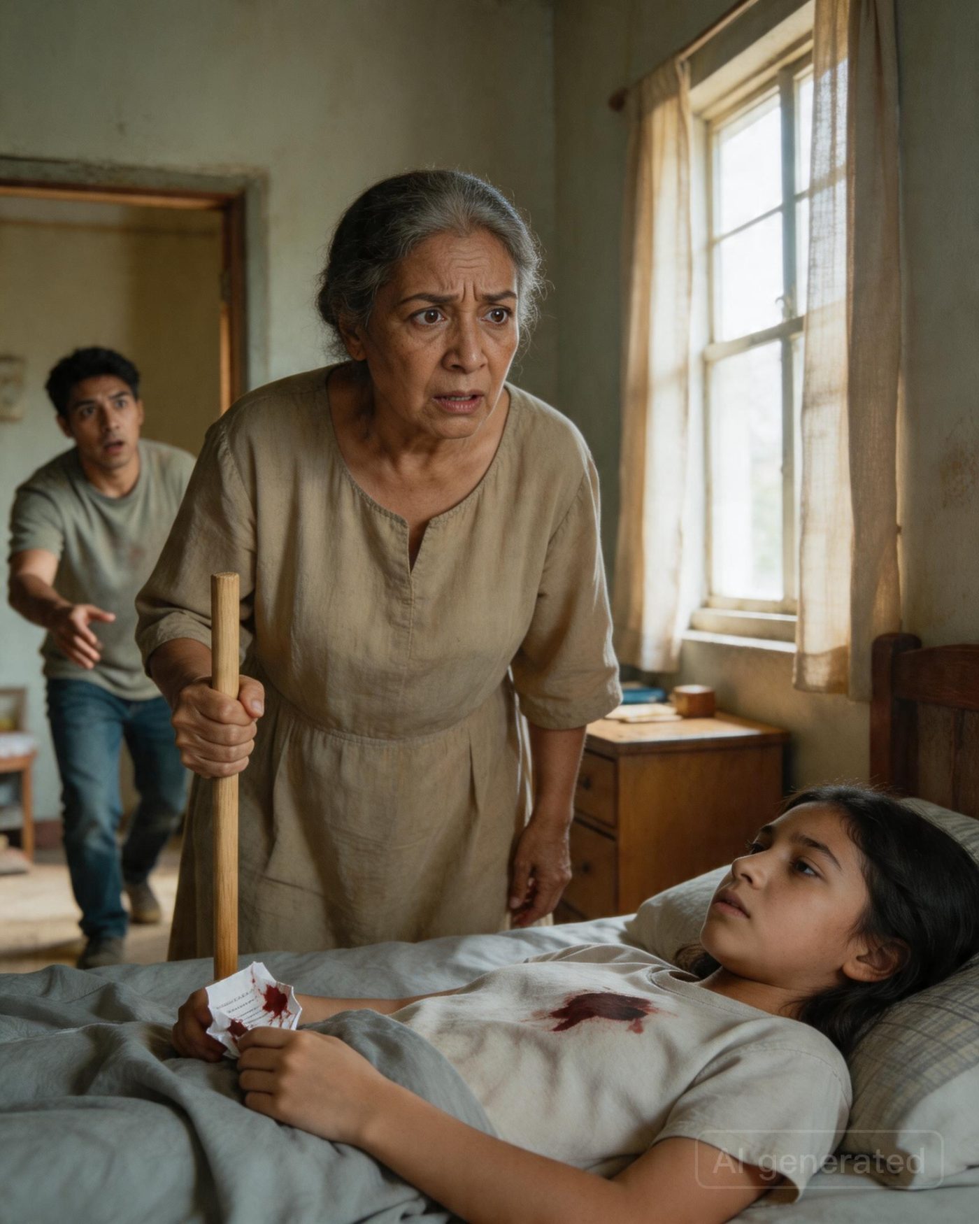 Cuando Doña Mercedes subió las escaleras con un palo para despertar a su nieta de 12 años porque ya eran las 10 de la mañana, jamás imaginó que al abrir la puerta se encontraría con una cama empapada en sangre… y con la niña casi sin vida.