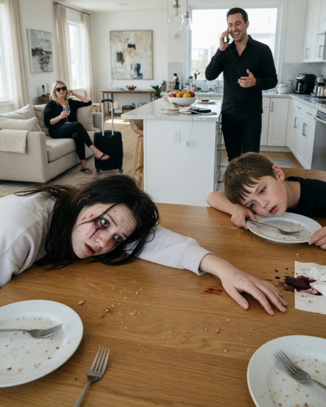 Mi marido cocinó la cena, y justo después de que mi hijo y yo comimos, colapsamos.-olweny