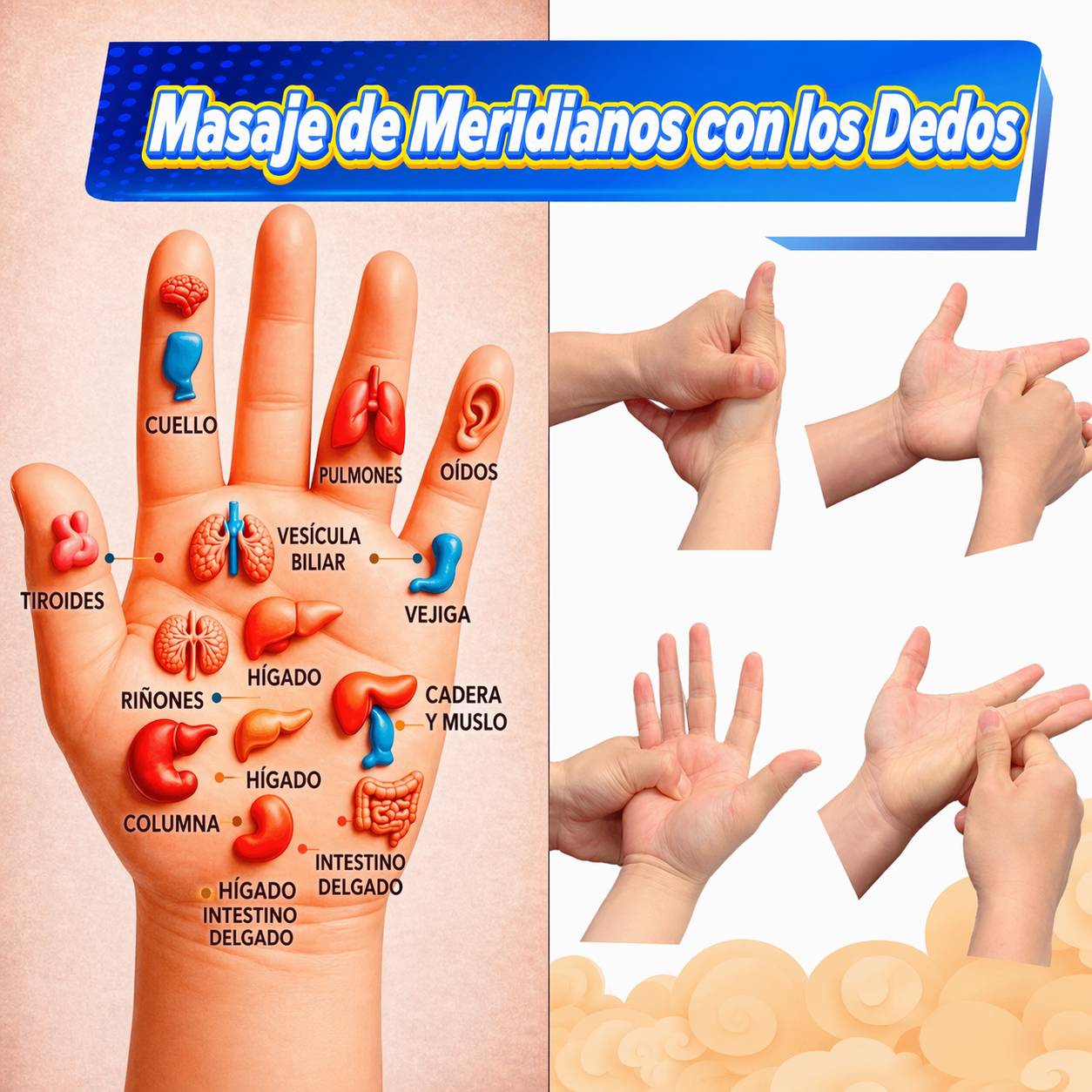 El masaje con los dedos y sus posibles beneficios para el bienestar corporal.