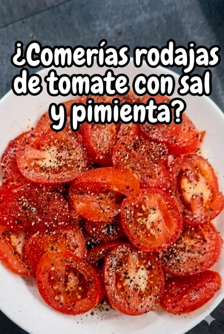 Tomate rebanado con sal y pimienta