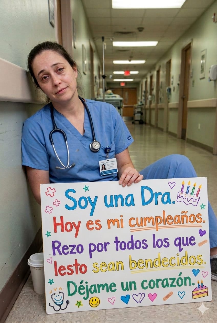 “Volví otro año mayor hoy… y lo pasé sosteniendo la mano de un extraño mientras tomaban su último aliento”.